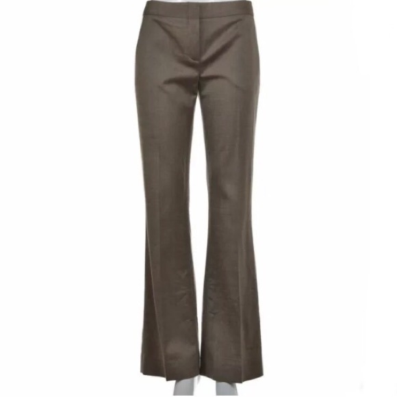 BCBG Carla Women's Olive Green Herringbone Pants 6 - Picture 1 of 8